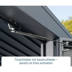 EcoStar Gerätehaus Elegant-PTyp 3RAL6005 2 flg