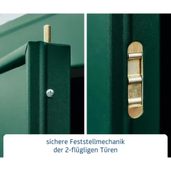 EcoStar Gerätehaus Elegant-PTyp 2RAL6005 2 flg