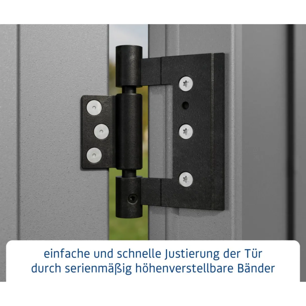 EcoStar Gerätehaus Elegant-PTyp 2RAL9007 1 flg