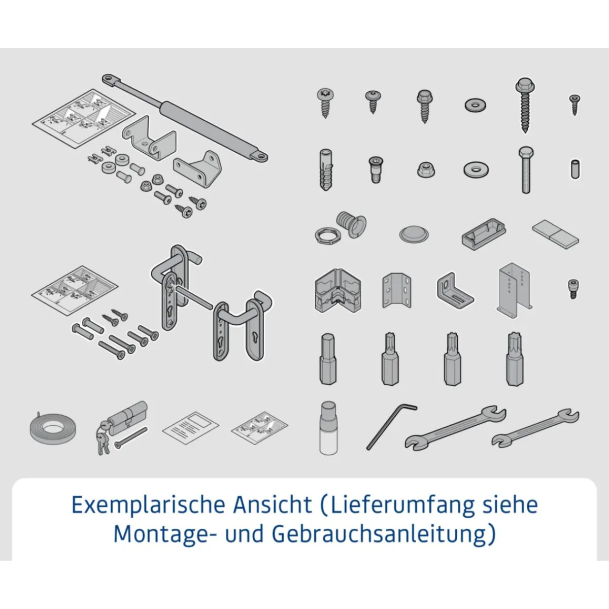 EcoStar Gerätehaus Elegant-PTyp 2RAL9007 1 flg