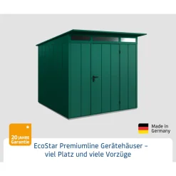Gerätehaus Elegant-PTyp 2RAL6005 1 flg^EcoStar Sale