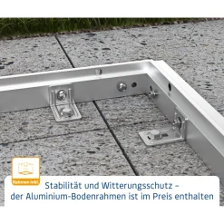 Gerätehaus Elegant-PTyp 3RAL9007 1 flg^EcoStar New