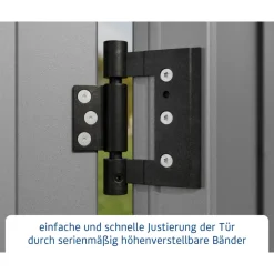 EcoStar Gerätehaus Elegant-PTyp 3RAL9007 2 flg