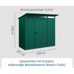 Gerätehaus Trend-PTyp 1RAL6005 1 flg*EcoStar