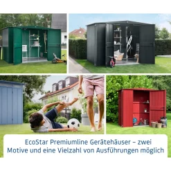 EcoStar Gerätehaus Trend-PTyp 2RAL6005 1 flg