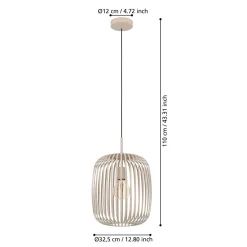 Eglo LED Pendelleuchte Romazzina sandfarben