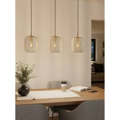 Eglo LED Pendelleuchte Romazzina 3-flammig sandfarben