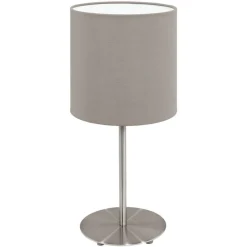 Eglo Tischleuchte Pasteri E14 nickel-matt/taupe