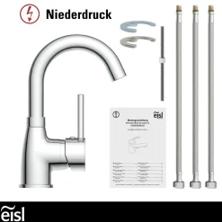 Eisl Waschtischarmatur „Futura“ Niederdruck chrom Cold-Start-Funktion