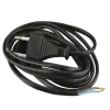 Euro-Zuleitung H03VVH2-F2 2m schwarz