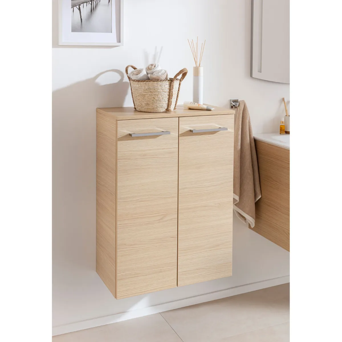 Doppel-Midischrank B.Style 602 x 826 x 320 mm Sandeiche*Fackelmann Best
