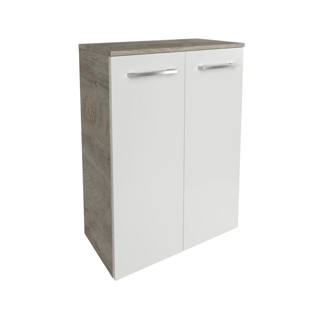 Fackelmann Doppel-Midischrank B.Style 602 x 826 x 320 mm Nature Oak/Weiß