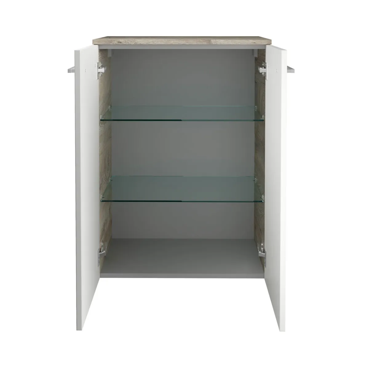 Fackelmann Doppel-Midischrank B.Style 602 x 826 x 320 mm Nature Oak/Weiß