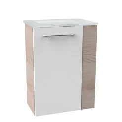 Gäste-WC Glasbecken SBC 450 x 97 x 250 mm Weiß links wie rechts verwendbar^Fackelmann Sale