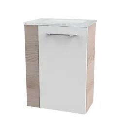 Gäste-WC Glasbecken SBC 450 x 97 x 250 mm Weiß links wie rechts verwendbar^Fackelmann Sale