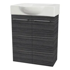 Fackelmann Gäste-WC Keramikbecken SBC 545 x 145 x 317 mm Weiß Hahnloch links