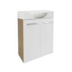 Gäste-WC Keramikbecken SBC 545 x 145 x 317 mm Weiß Hahnloch rechts*Fackelmann Outlet