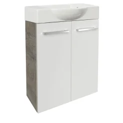Gäste-WC Keramikbecken SBC 545 x 145 x 317 mm Weiß Hahnloch rechts*Fackelmann Outlet