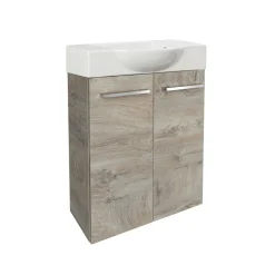 Gäste-WC Keramikbecken SBC 545 x 145 x 317 mm Weiß Hahnloch rechts*Fackelmann Outlet