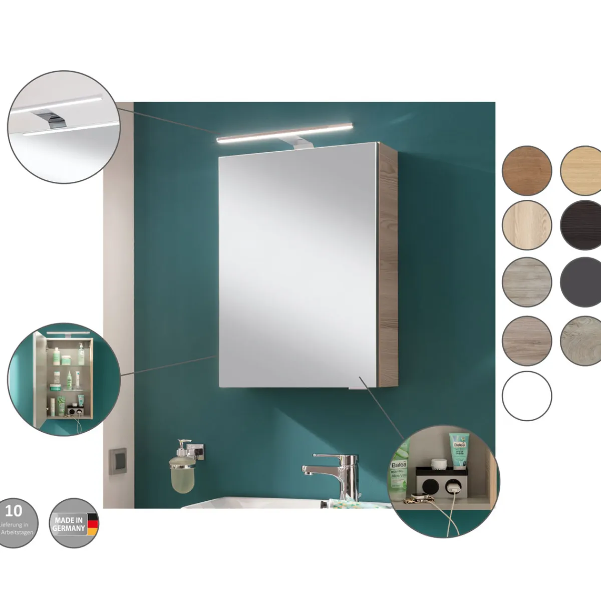 Gäste-WC Spiegelschrank rechts SBC 400 x 680 x 153 mm Steinesche^Fackelmann Sale