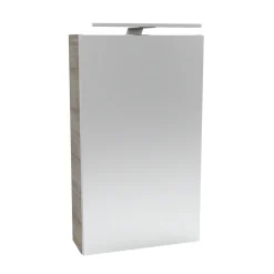 Fackelmann Gäste-WC Spiegelschrank rechts SBC 400 x 680 x 153 mm GrauEiche