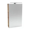 Fackelmann Gäste-WC Spiegelschrank links SBC 400 x 680 x 153 mm AstEiche