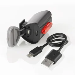 LED-Akku-Beleuchtungs-Set 3-teilig*Fischer Bikes New