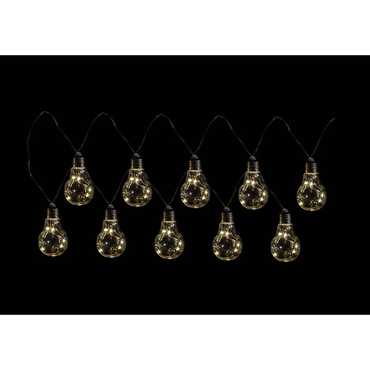 Flector Garten LED-Solar-Lichterkette Vintage inkl 10 Birnen