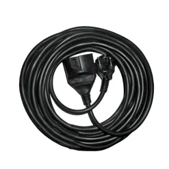 Schuko-Verlängerung schwarz 5 m^Flector Technik Hot