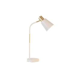 Tischleuchte Cleo HxD 55x12,5cm weiss-goldfuer E27 LM max. 40W*Flector Best