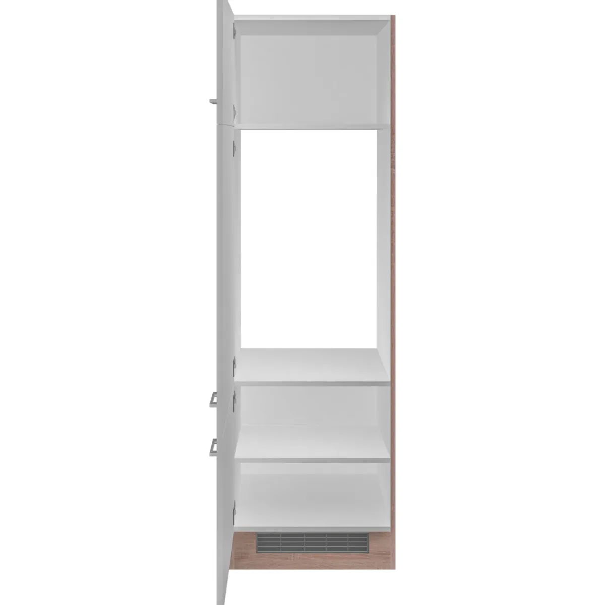 Flex-Well Küchen-Geräteumbauschrank „Samoa“, 60x200x57,1 cm, weiß/Sonoma Eiche