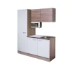 Flex-Well Singleküche „SAMOA 1005-000“,150x60 cm, weiß-sonoma eiche