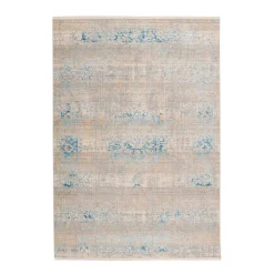 Fransenteppich „Baroque 300“, grau/türkis^ New