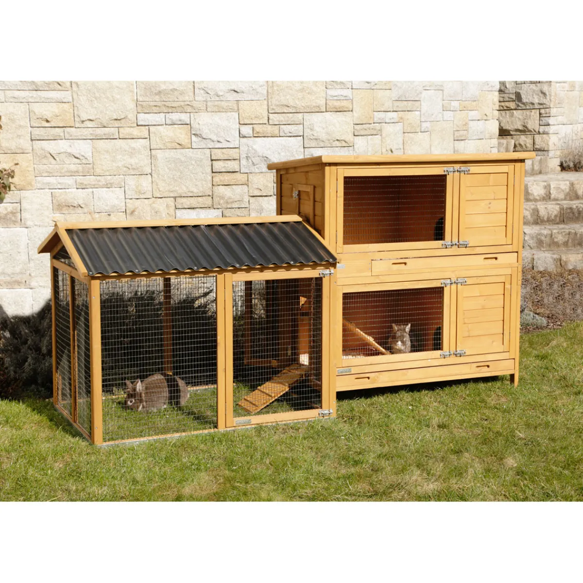 Freigehege Appartment Pro 115 x 90 x 85 cm braun^ Outlet
