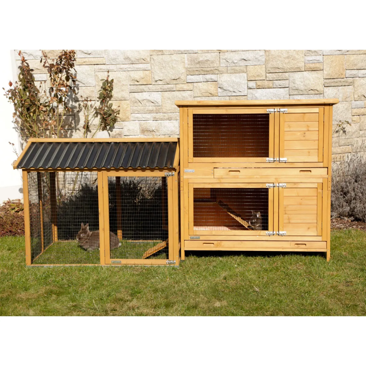 Freigehege Appartment Pro 115 x 90 x 85 cm braun^ Outlet