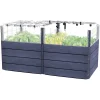 Garantia Hochbeet Ergo Quadro TurboPlus 2 L 80 Stone, inkl. FLORA Wassersparsystem