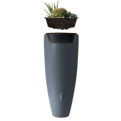 Garantia Wasserbehälter 2in1 300 Liter graphite grey inkl. Pflanzschale