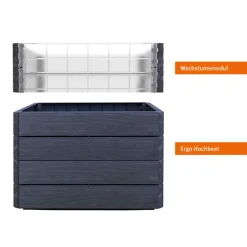Hochbeet ERGO QUADRO Turbo L 75 Wood inkl FLORA*Garantia Online