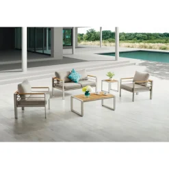Garden Pleasure Lounge-Set FLORENCE, 4-tlg. Aluminiumrahmen, chamagner, Non-Wood* Online
