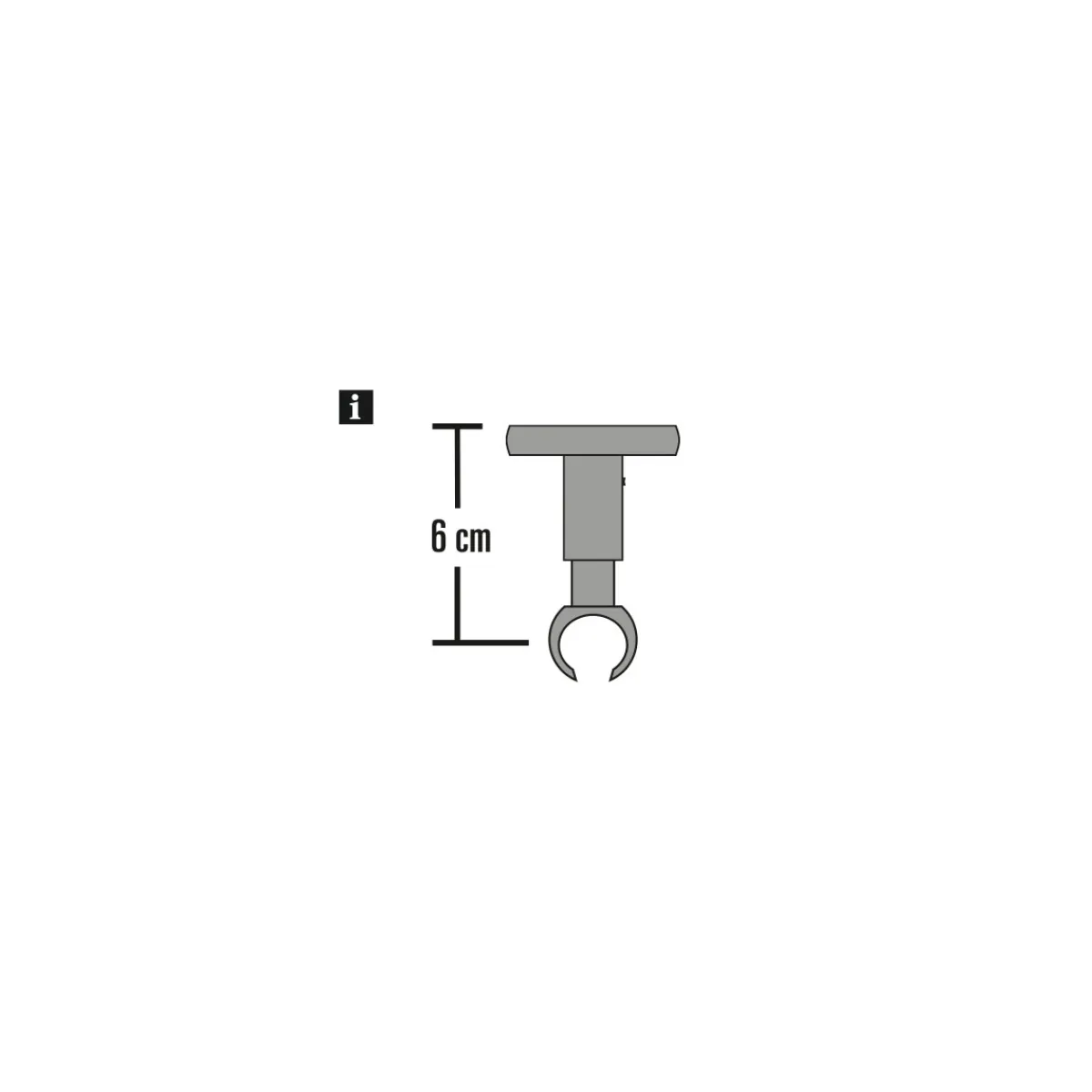Deckenträger Chicago Durchmesser 20 mm 1 m edelstahloptik^Gardinia Sale