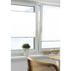 Plissee Easyfix mit 2 Bedienschienen 100 x 130 cm weiß*Gardinia Clearance
