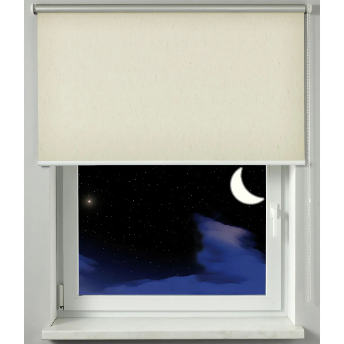Seitenzugrollo Thermo 142 x 180 cm Struktur natur*Gardinia Outlet