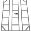 Damen Globel Fundamentbodenrahmen 10 x 10m