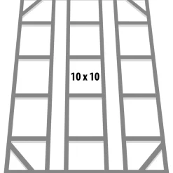 Damen Globel Fundamentbodenrahmen 10 x 10m