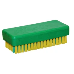 Handwerkerbürste mit Nagelreihe gelb/ grün^ Discount