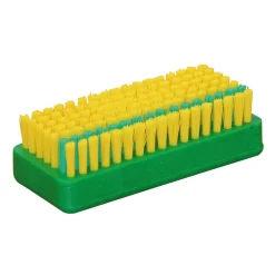 Handwerkerbürste mit Nagelreihe gelb/ grün^ Discount
