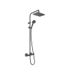 Duschsystem Vernis Shape mit Thermostat mattschwarz*Hansgrohe
