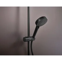 Duschsystem Vernis Shape mit Thermostat mattschwarz*Hansgrohe
