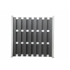 Hartmann Zaun Grundelement WPC/Alu 180x180 cm anthrazit / silber