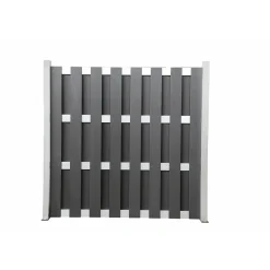 Zaun-Grundelement WPC/Alu 180 x 180 cm anthrazit/silber^Hartmann Best